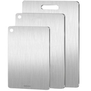 3pcs Stainless Steel Cutting Board Set Kitchen Home Food Prep Durable Non Slip