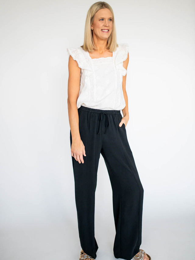 Panama Tall Wide Leg Pants - Black