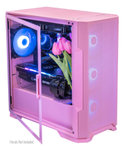 AMD Ryzen 7800X3D, 32GB DDR5 RAM, 1TB SSD, RTX 4070, 240MM AIO - Vetroo M05 - Pink