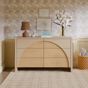 Babyletto Moab Taupe & Ash Wood Wide 6-Drawer Kids Dresser