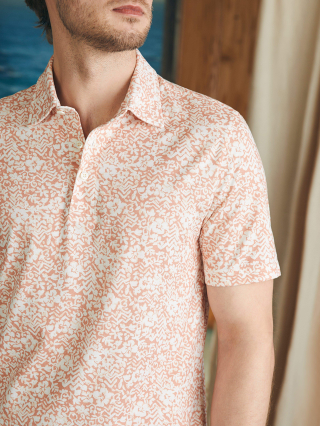 Short-Sleeve Movement™ Pique Polo - Hilo Rose Floral Print