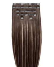 22" Double Hair Set Clip-In Extensions - Sorrento Bronde