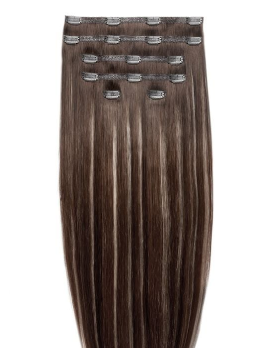 22" Double Hair Set Clip-In Extensions - Sorrento Bronde