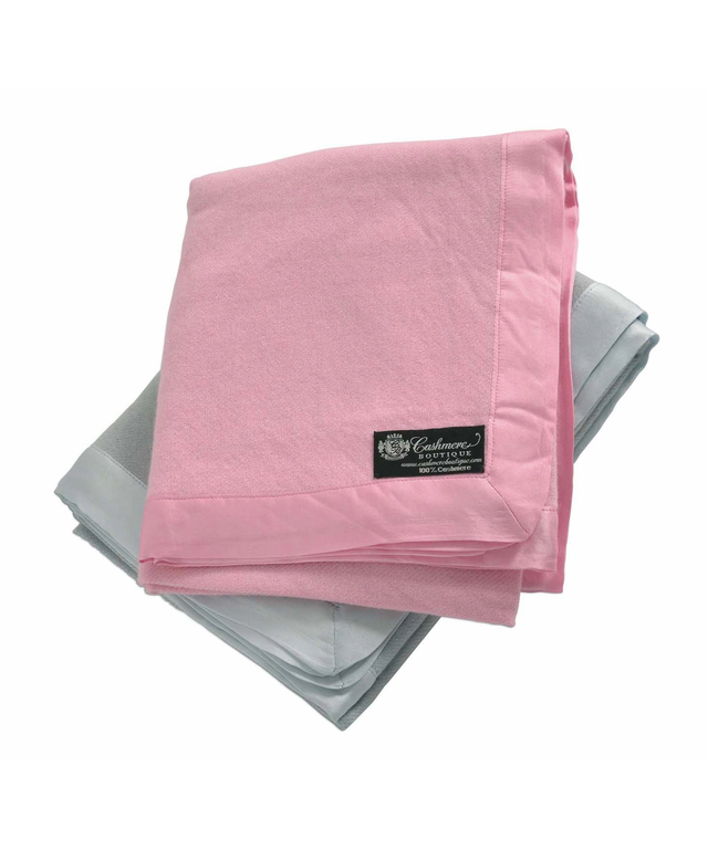 Pure Cashmere Baby Blanket in Baby Pink