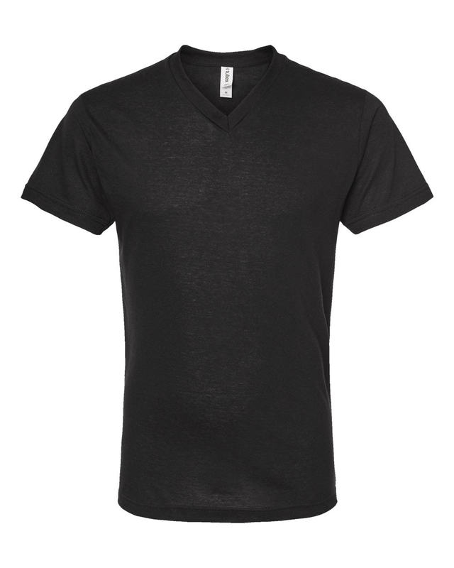 Tultex-207-Poly-Rich V-Neck T-Shirt