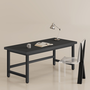 YOWOS Worktop Series Steelstride Ergonomic Computer Desk Wood Black 47.2"L-Clearance Sale-7 left