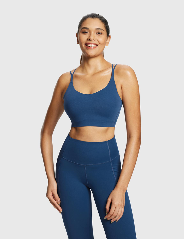Freeleaf Cross-Strap Low-Impact Sports Bra