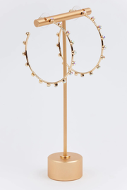 Natalie Rhinestone Hoop Earrings