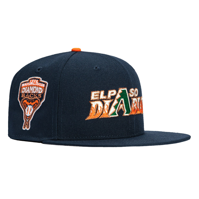 New Era 59Fifty El Paso Diablos Inaugural Patch Word Hat - Navy, Orange