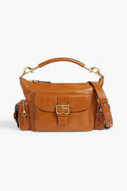 Camera leather shoulder bag - tan - One Size