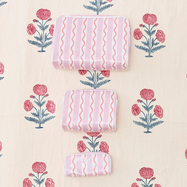 Patterned Toiletry Bag Trio (3 pieces)