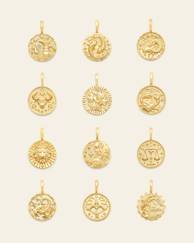 Horoscope Medallion - Gold Vermeil