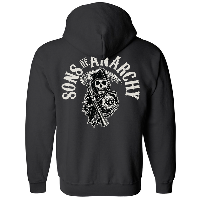 Sons of Anarchy Reaper Crew Fleece Zip-Up Sweatshirt