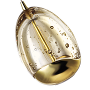 VONN Artisan Venezia VAP2201GL 3.5" Integrated LED ETL Certified Height Adjustable Pendant w/ Glass Shade, Black