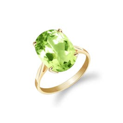 Green Amethyst Lucia Signature Ring in 9ct Gold