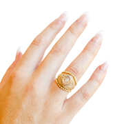 Lexi 2MM Beaded Bands in Gold (set of 2)