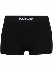 TOM FORD WOMEN Logo-print Boxer Briefs Black