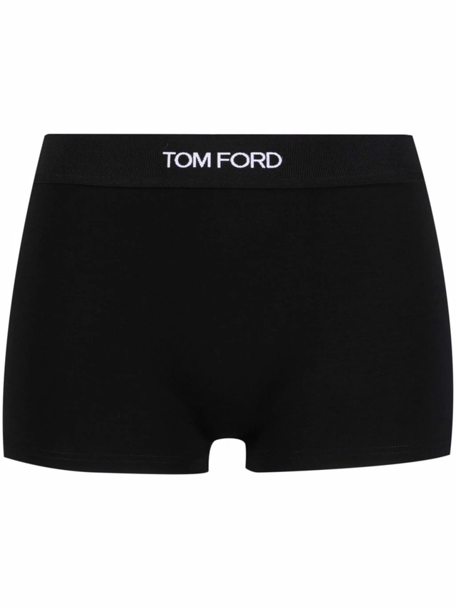 TOM FORD WOMEN Logo-print Boxer Briefs Black