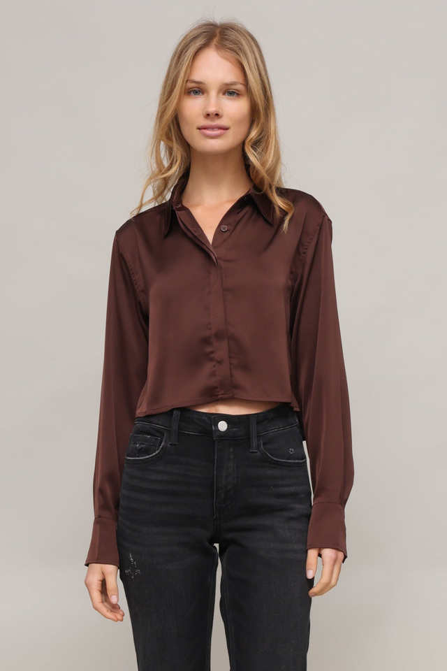 High Low Satin Shirt
