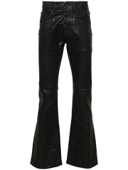 Black coated flare jeans