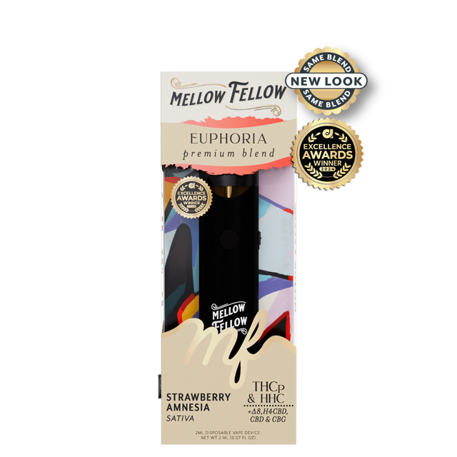 Euphoria Blend 2ml Disposable Vape - Strawberry Amnesia (Sativa)