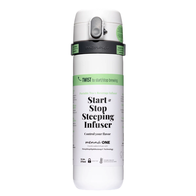 Mennä One Start & Stop Steeping Infuser Lock Top Travel Mug