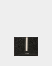 Ribbon Wallet In Black Leather