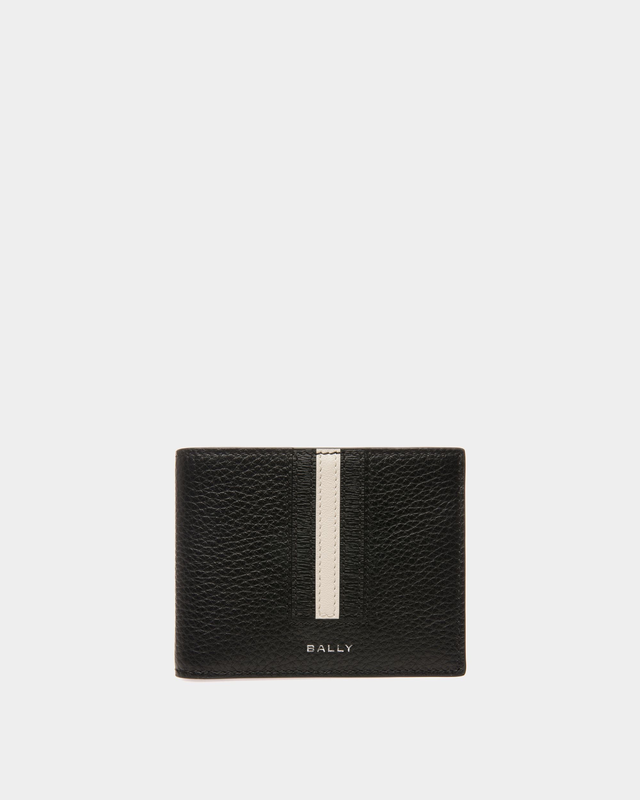 Ribbon Wallet In Black Leather