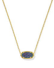 Elisa Pendant Necklace in Multi Drusy