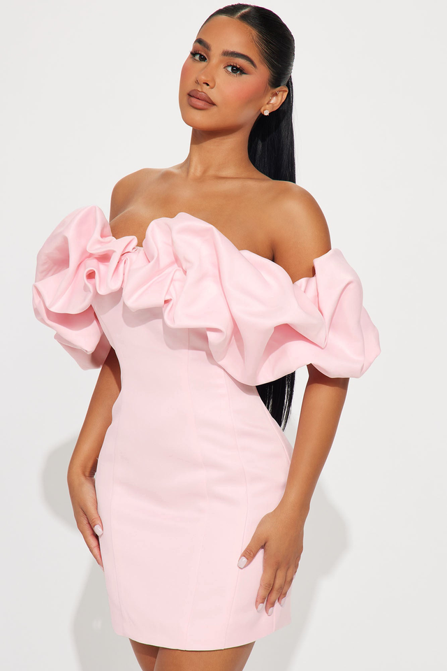 Parisian Nights Mini Dress - Pink