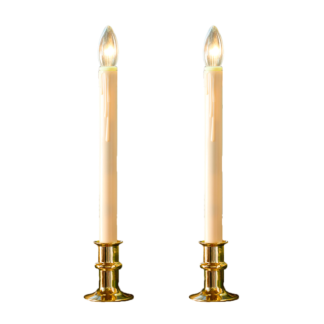 Adjustable Window Candle with Timer, Set of 2