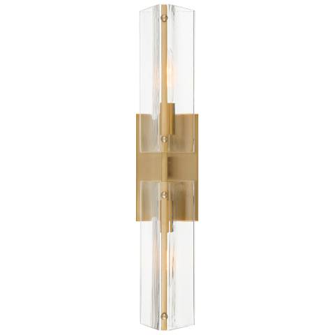 Latitude 22 1/4" High Brushed Gold 2-Light Wall Sconce