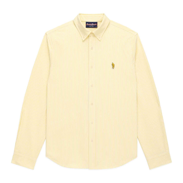 Men's Classic Stripe Winnie-the-Pooh Oxford Shirt Yellow / White University Stripe