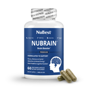 NuBest, NuBrain, Brain Booster, 60 Vegetarian Capsules