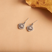 1/6 Carat Round Diamond Drop Earrings in Sterling Silver