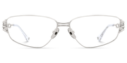 Spine - Geometric Silver Eyeglasses