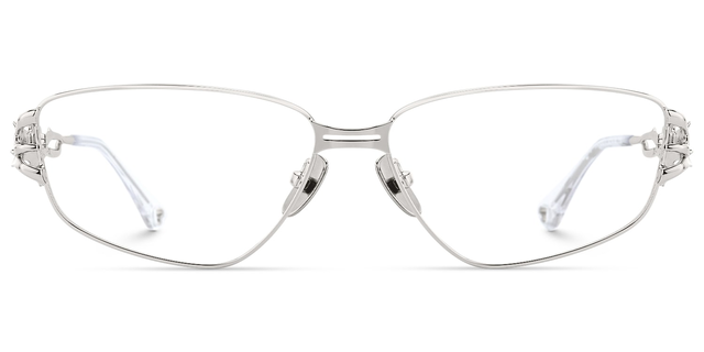 Spine - Geometric Silver Eyeglasses