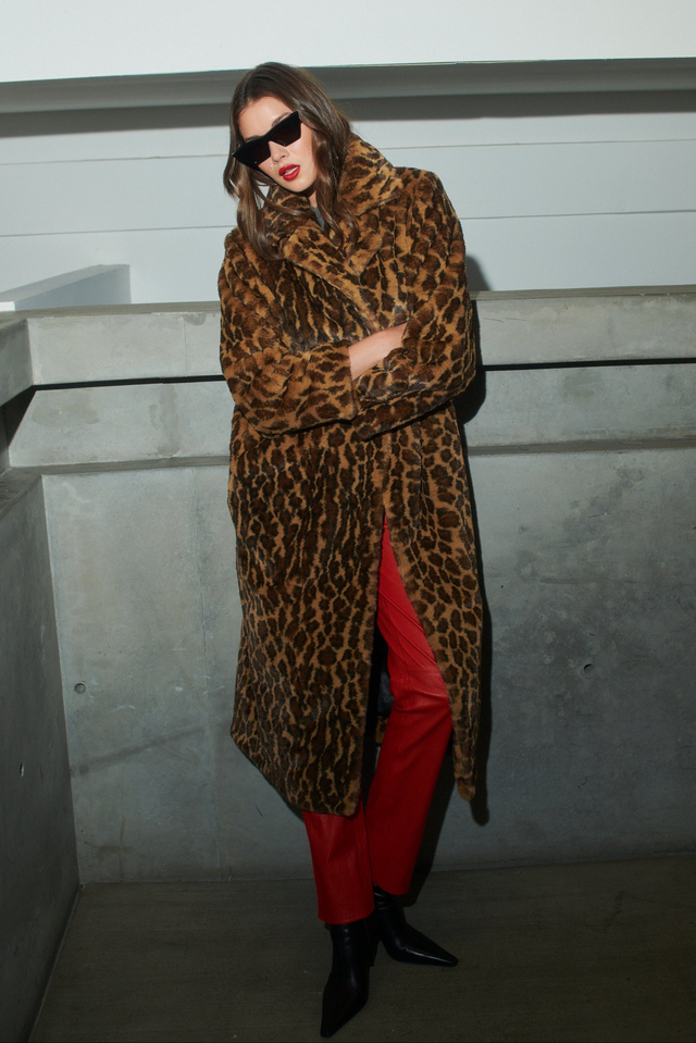 Leopard Fur Iris Coat