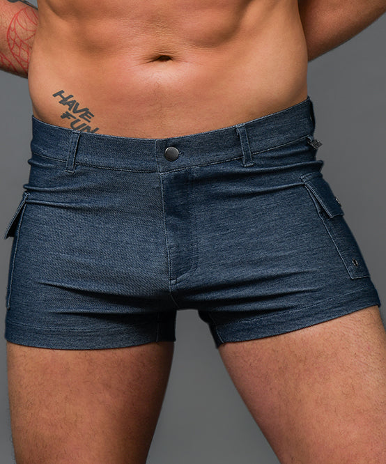 Skinny Stretch Cargo Shorts (3" Inseam)