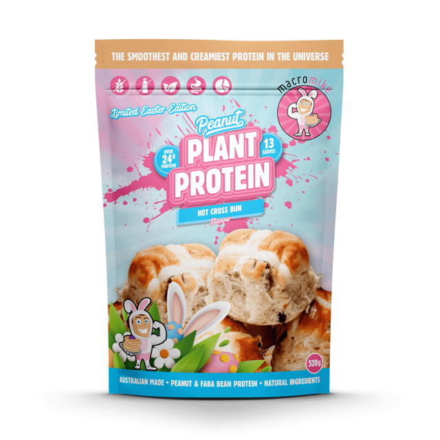 Hot Cross Bun Peanut Protein (520g Bag)