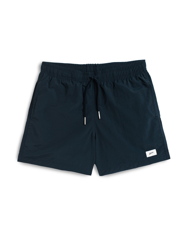 Solid Navy Swim Trunk