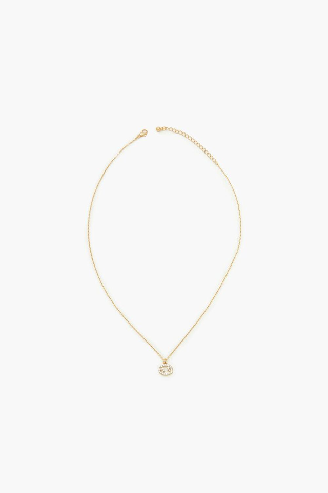 Rhinestone Zodiac Charm Necklace