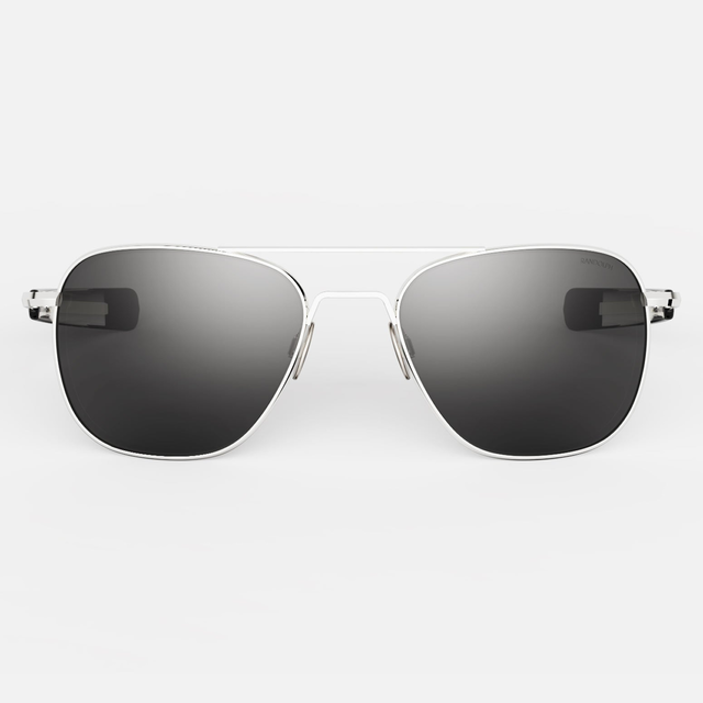 Aviator - 23k White Gold & American Gray