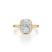 Elle Bezel Solitaire Lab Diamond Engagement Ring
