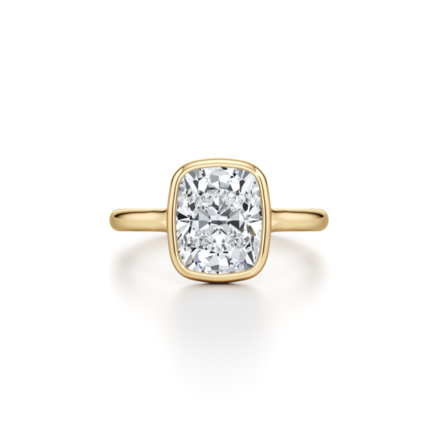 Elle Bezel Solitaire Lab Diamond Engagement Ring
