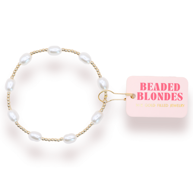 Dainty Ellie Pearl Bracelet in Gold