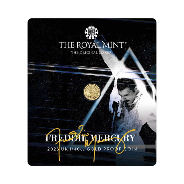 Freddie Mercury 2025 UK 1/40oz Gold Proof Coin