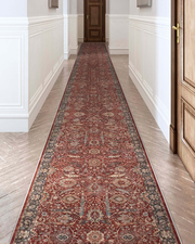 Custom Size Runner Liana Vintage Persian Oriental Red Choose Your Width x Choose Your Length Hallway Runner Rug