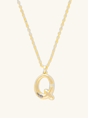 Alphabet Bubble Gold Necklace