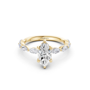 Marquise  Hidden Halo Diamond Ring